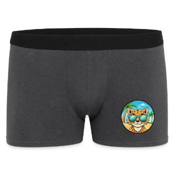 Australische gefleckte Nebelkatzenrasse Cartoon Beach - Männer Boxer Shorts - Anthrazit - Vorne