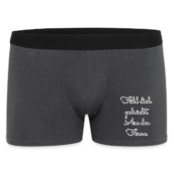 Fühl dich gedrückt – aus der Ferne - Männer Boxer Shorts - Anthrazit - Vorne