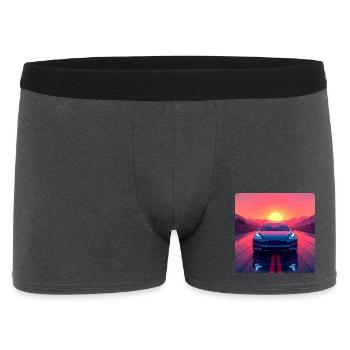 Elektrische Autobahn - Männer Boxer Shorts - Anthrazit - Vorne