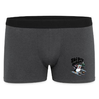 Ski You Later - Men's Boxer Shorts - charcoal grey - Front