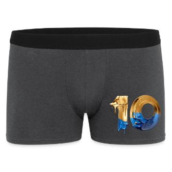NO. 10 NUMBER 10 COOL 10TH BIRTHDAY - Men's Boxer Shorts - charcoal grey - Front