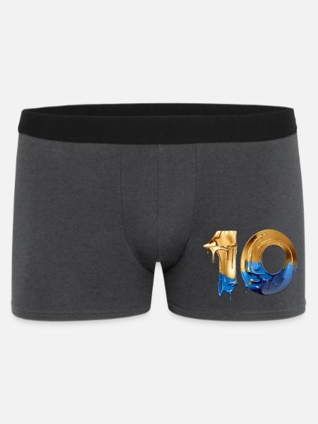 NR. 10 NUMMER 10 COOL 10. GEBURTSTAG - Männer Boxer Shorts - Anthrazit