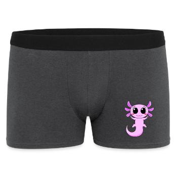 Axolotl Peace Zeichen - Männer Boxer Shorts - Anthrazit - Vorne