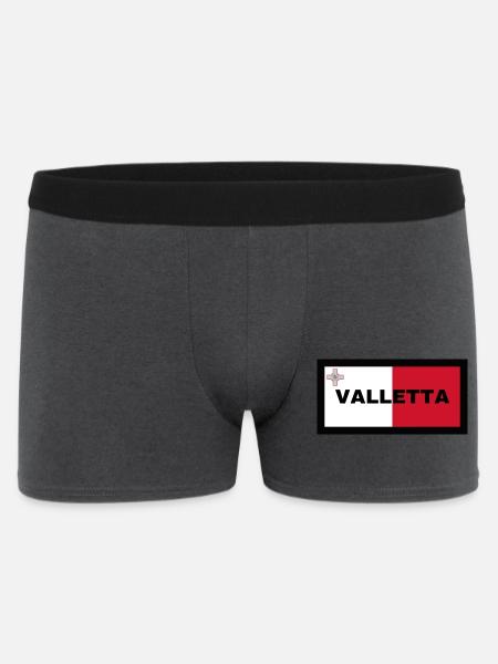 La Valette à Malte Drapeau - Boxer Homme - charbon