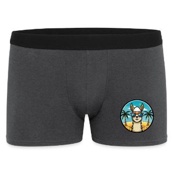 Lama Lustige Cartoon Sommer Strand Sonnenbrille Cool - Männer Boxer Shorts - Anthrazit - Vorne