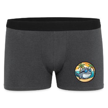 Wal Lustig Cartoon Sommer Strand Sonnenbrille Cool - Männer Boxer Shorts - Anthrazit - Vorne