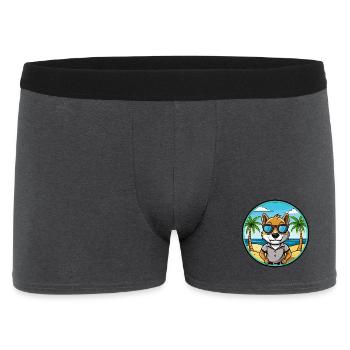 Majorca Ratter Dog Breed Cartoon Sunglasses Beach - Men's Boxer Shorts - charcoal grey - Front