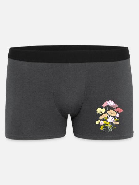 Blumenstrauß - Männer Boxer Shorts - Anthrazit