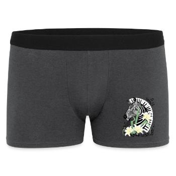 Klavier Zebra Piano Lilien Musik Keyboard Flügel - Männer Boxer Shorts - Anthrazit - Vorne