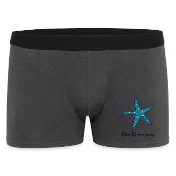 ES LEBE DER URLAUB. URLAUB. FROHER URLAUB - Männer Boxer Shorts - Anthrazit - Vorne