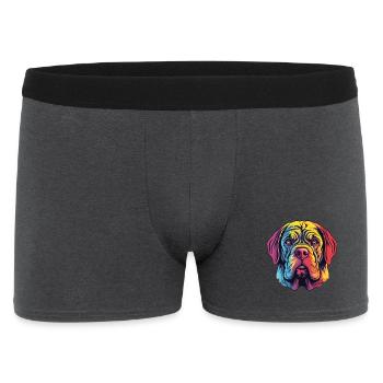 Neapolitanische Mastiff-Hunderasse Aquarell-Karikatur Ka - Männer Boxer Shorts - Anthrazit - Vorne