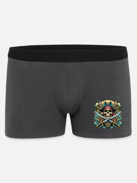 Pirate Logo - Men's Boxer Shorts - charcoal grey