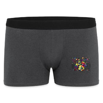 Geometric Neon Drum Set - Men's Boxer Shorts - charcoal grey - Front