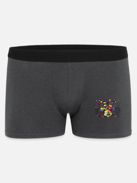 Geometrisch Neon-Drumset - Männer Boxer Shorts - Anthrazit