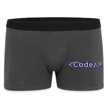Codestil (lila) - Männer Boxer Shorts - Anthrazit - Vorne