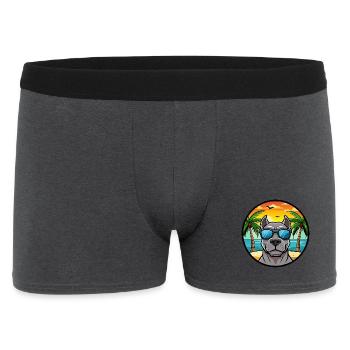 Cane Corso Hunderasse Cartoon Sonnenbrille Strand - Männer Boxer Shorts - Anthrazit - Vorne