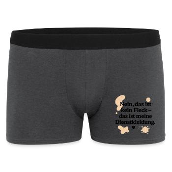 Das ist kein Fleck (schwarz & beige) - Männer Boxer Shorts - Anthrazit - Vorne
