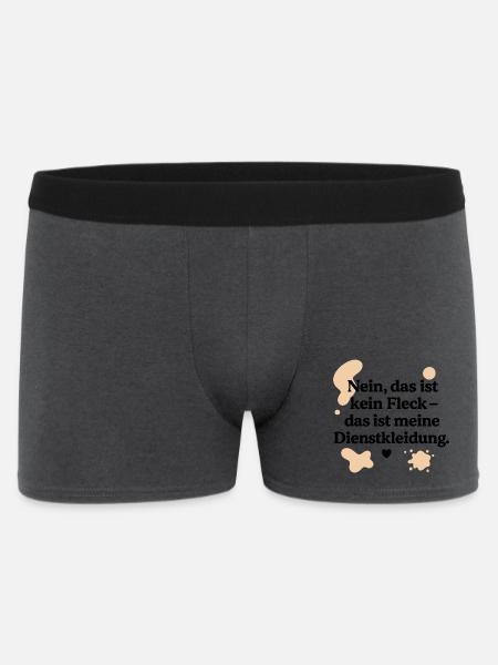 Das ist kein Fleck (schwarz & beige) - Männer Boxer Shorts - Anthrazit