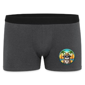 Faultier Lustige Cartoon Sommer Strand Sonnenbrille Cool - Männer Boxer Shorts - Anthrazit - Vorne