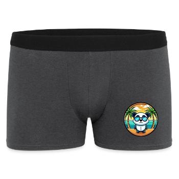Panda Lustige Cartoon Sommer Strand Sonnenbrille Cool - Männer Boxer Shorts - Anthrazit - Vorne