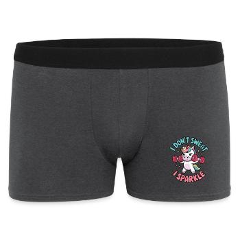 Ich schwitze nicht, ich funkle - Männer Boxer Shorts - Anthrazit - Vorne