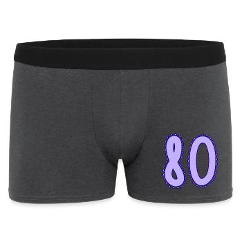 80. 80 ANS. 80e ANNIVERSAIRE. ANNIVERSAIRE 80 ANS. - Boxer Homme - charbon - Devant