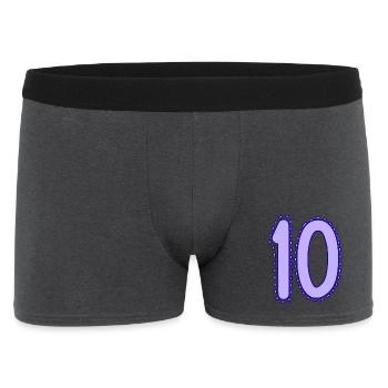 10. 10 ANS. 10e ANNIVERSAIRE. ANNIVERSAIRE 10 ANS. - Boxer Homme - charbon - Devant