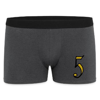 5. 5 ANS. 5e ANNIVERSAIRE. ANNIVERSAIRE 5 ANS - Boxer Homme - charbon - Devant