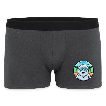 Yeti Lustige Cartoon Sommer Strand Sonnenbrille Aufkleber - Männer Boxer Shorts - Anthrazit - Vorne