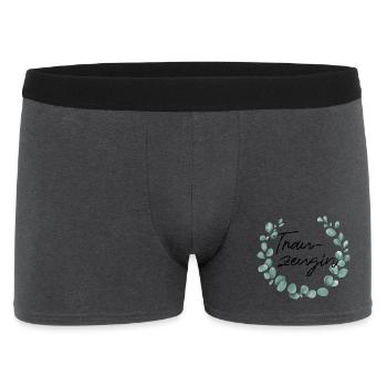 Trauzeugin - Junggesellinnenabschied - Männer Boxer Shorts - Anthrazit - Vorne