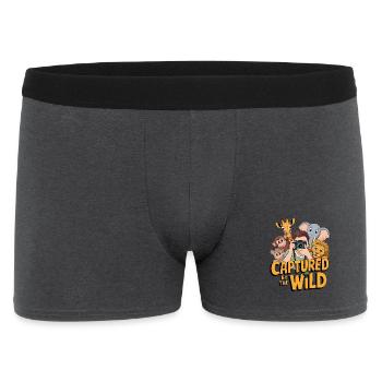 Gefangen von der Wildnis - Männer Boxer Shorts - Anthrazit - Vorne
