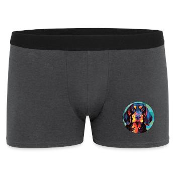 Deutsch Drahthaar Vorstehhund Rasse Aquarell - Männer Boxer Shorts - Anthrazit - Vorne