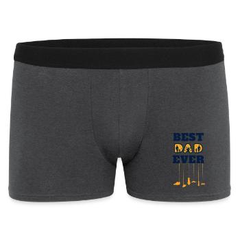best dad ever - Männer Boxer Shorts - Anthrazit - Vorne
