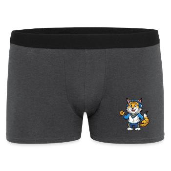 Lynx Funny Cartoon Character Musique de casque - Boxer Homme - charbon - Devant