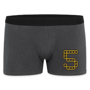 5. 5 ANS. 5e ANNIVERSAIRE. ANNIVERSAIRE 5 ANS - Boxer Homme - charbon - Devant