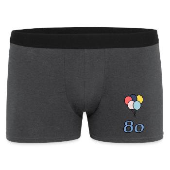 80. 80 ANS. 80e ANNIVERSAIRE. ANNIVERSAIRE 80 ANS. - Boxer Homme - charbon - Devant