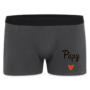 PAPY. PAPA. FÊTE DES PÈRES. BONNE FÊTE PAPA - Boxer Homme - charbon - Devant