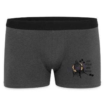 Weniger Stress Mehr Kaffee - Männer Boxer Shorts - Anthrazit - Vorne
