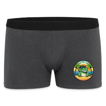 Krokodil Lustige Cartoon Sommer Strand Sonnenbrille - Männer Boxer Shorts - Anthrazit - Vorne