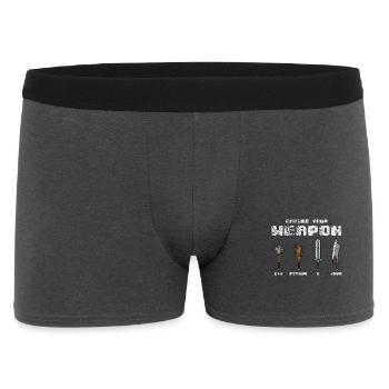 C++ Phyton C Java Software Programmer Coder Witz - Männer Boxer Shorts - Anthrazit - Vorne