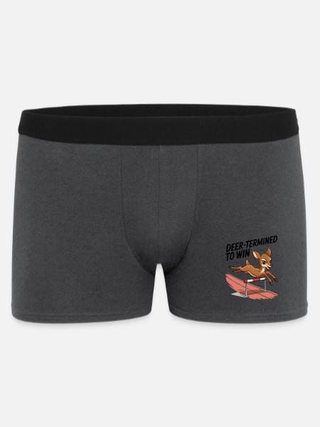Deer-Termined pour gagner - Boxer Homme - charbon