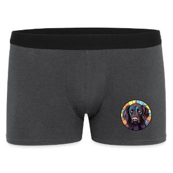 Deutsch Langhaar Vorstehhund Rasse Aquarell - Männer Boxer Shorts - Anthrazit - Vorne