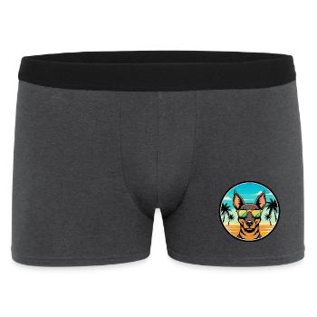 Manchester Terrier Hunderasse Cartoon Sonnenbrille - Männer Boxer Shorts - Anthrazit - Vorne
