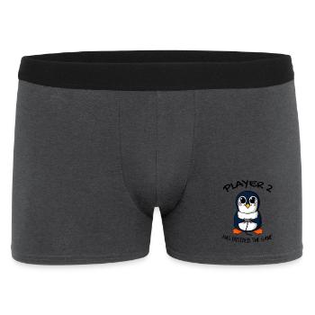 Second baby player 2 baby penguin pregnant - Men's Boxer Shorts - charcoal grey - Front