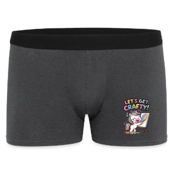 Let's Get Crafty! - Men's Boxer Shorts - charcoal grey - Front