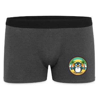 Pinguin Lustige Cartoon Sommer Strand Sonnenbrille Cool - Männer Boxer Shorts - Anthrazit - Vorne