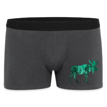 Elch - Männer Boxer Shorts - Anthrazit - Vorne