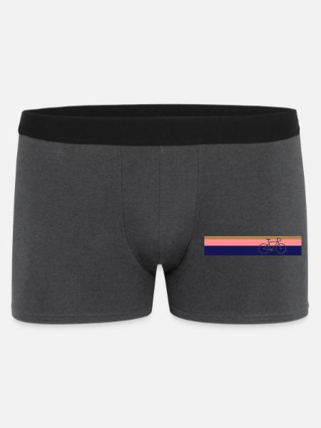 Rennrad - Retro - 3 farbiger Hintergrund - Männer Boxer Shorts - Anthrazit