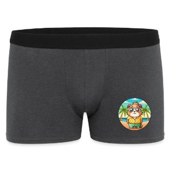 Guinea Pig Funny Cartoon Summer Beach Sunglasses - Men's Boxer Shorts - charcoal grey - Front