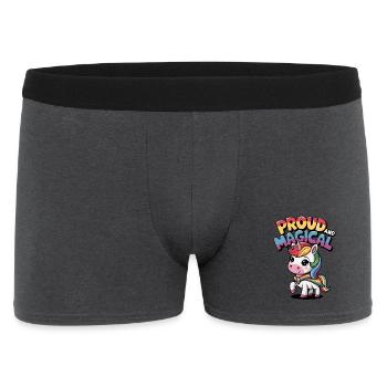 Stolz und magisch - Männer Boxer Shorts - Anthrazit - Vorne